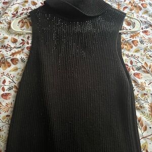 White House Black Market Black Sleeveless Sweater